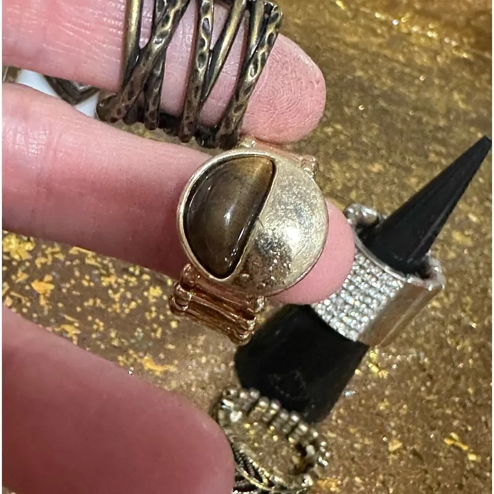 Lot of 6 Boho Rings all stretchable